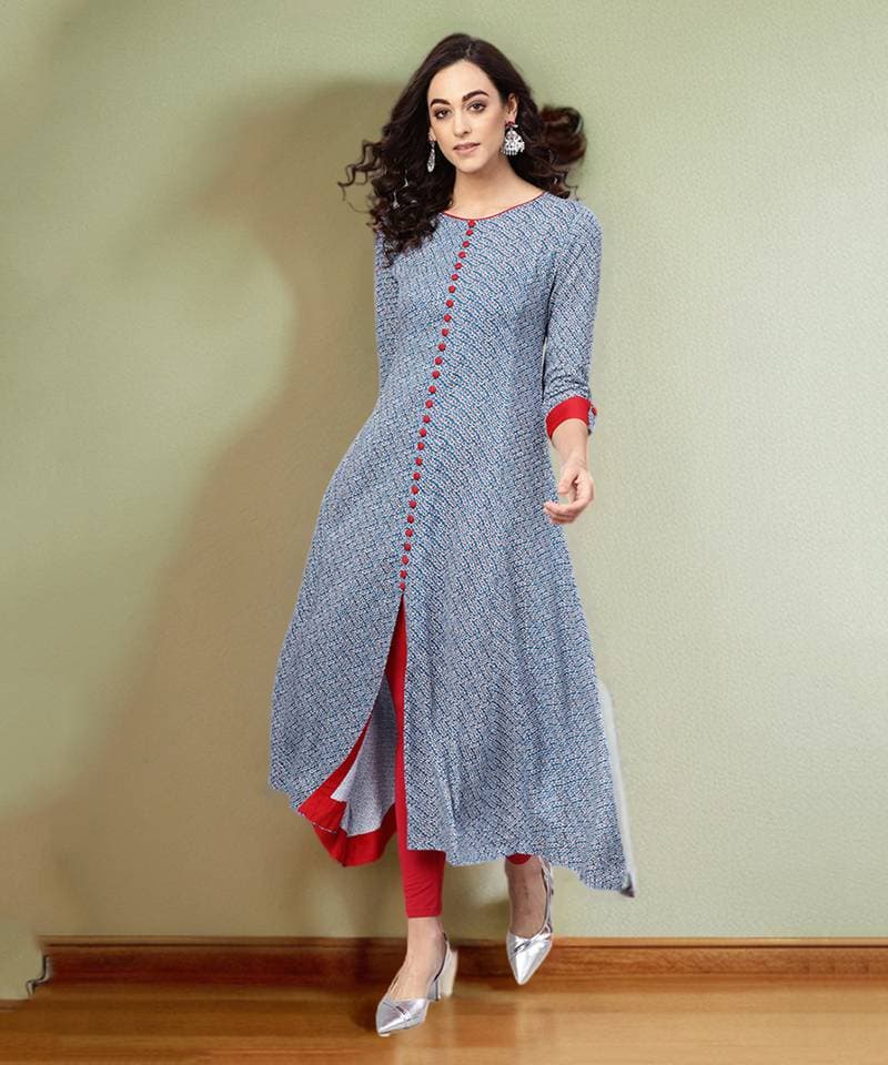 Floral Block Print Cotton Kurti